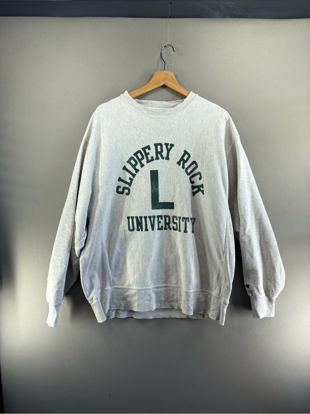 Vtg Slippery Rock University Sweatshirt Crewneck Large Champion Reverse Weave